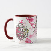 Mug Supergirl Motif d'encre rose (Gauche)