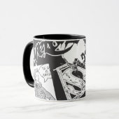 Mug Supergirl noir et blanc collage (Devant gauche)