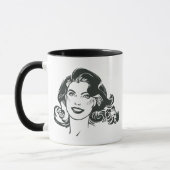 Mug Supergirl noir et blanc dessin 2 (Gauche)