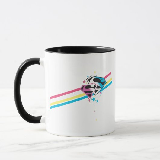 Mug Supergirl Rainbow Stripes (Gauche)