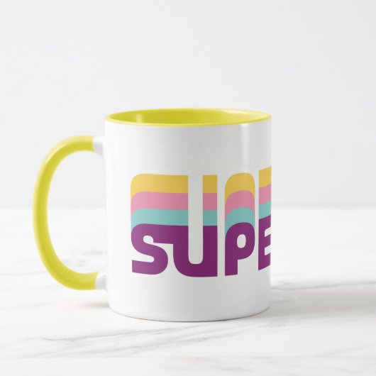 Mug Supergirl Retro Colorshift Graphic (Gauche)