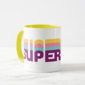 Mug Supergirl Retro Colorshift Graphic (Devant gauche)