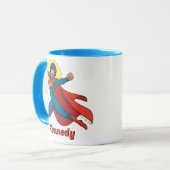 Mug Supergirl volant en costume bleu (Devant gauche)