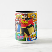 Mug Superhero Fête des pères bande dessinée Papa (Centre)