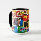 Mug Superhero Fête des pères bande dessinée Papa (Devant gauche)