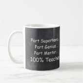 Mug Superhero Genius Mentor Enseignant Idée cadeau (Gauche)