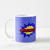 Mug Superhero Kids Comic Book Nom personnalisé (Gauche)