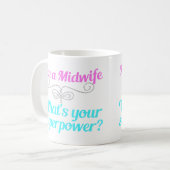 Mug Superhero mignonne sage-femme (Devant gauche)