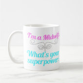 Mug Superhero mignonne sage-femme (Gauche)