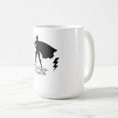 Mug Superhero papa Silhouette | Héros fête des pères (Devant droit)