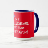 Mug Superhéros du travailleur social (Devant droit)