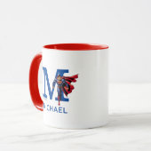 Mug Superman 47 | Ajouter votre monogramme et votre no (Devant gauche)