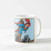 Mug Superman et gratte-ciels (Devant droit)