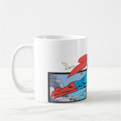 Mug Superman Flies Thru City (Gauche)
