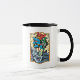 Mug Superman & Green Lantern Combat Brainiac