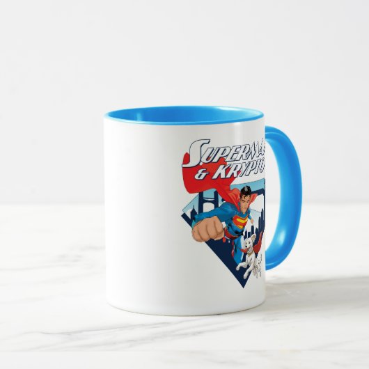 Mug Superman & Krypto Soar (Devant droit)