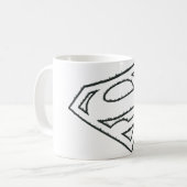 Mug Superman S-Shield | Logo de Grunge Sideways (Devant gauche)