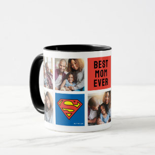 Mug Superman S-Shield   Meilleur Collage Photo De Mama