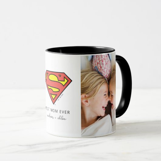 Mug Superman S-Shield | Meilleure photo de maman (Devant droit)