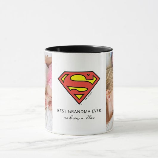 Mug Superman S-Shield | Meilleure photo grand-mère (Centre)