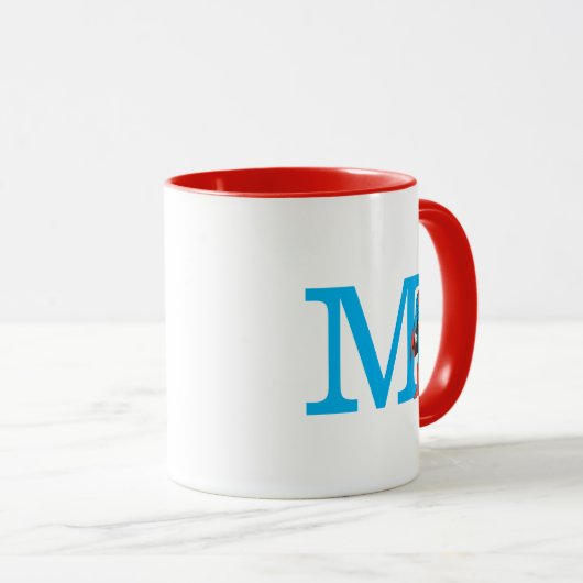 Mug Superman Standing | Ajouter votre monogramme (Devant droit)