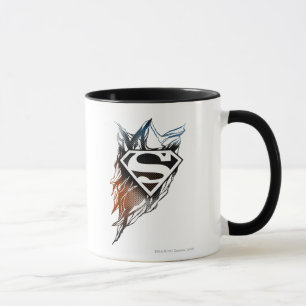 Mug Superman Stylisé Logo bleu orange