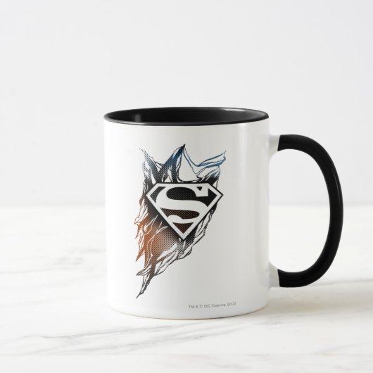 Mug Superman Stylisé | Logo bleu orange (Droite)