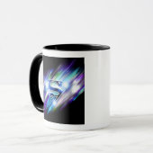 Mug Superman Stylisé | Logo de Burst Bleu brillant (Devant gauche)