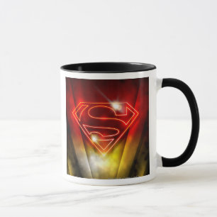 Mug Superman Stylisé   Logo de l'Outline Rouge brillan