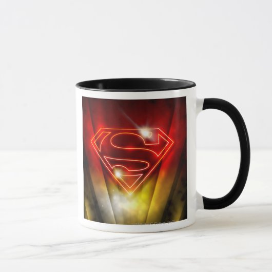Mug Superman Stylisé | Logo de l'Outline Rouge brillan (Droite)