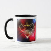 Mug Superman Stylisé | Logo en plan jaune brillant (Gauche)