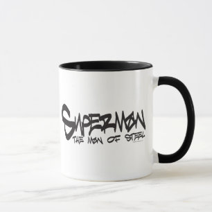 Mug Superman Stylisé   Logo Graffiti Lettres Noires