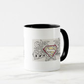 Mug Superman Stylisé | Logo Texture (Devant droit)