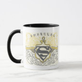 Mug Superman Stylisé | Logo Trains Jaunes (Gauche)