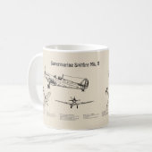 Mug Supermarine Spitfire - Plan directeur de l'avion S (Devant gauche)