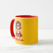 Mug Supermom – Cute Mother Superhero Design (Devant gauche)