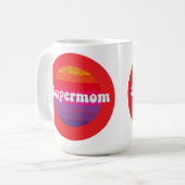 Mug Supermom for best mother mothers day (Devant gauche)