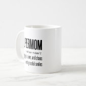Mug Supermom Momlife Funny mignon cadeau de la fête de (Devant gauche)