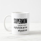 Mug Supermom Momlife Funny mignon cadeau de la fête de (Gauche)
