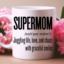 Mug Supermom Momlife Funny mignon cadeau de la fête de