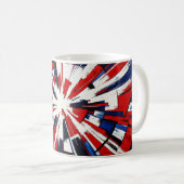 Mug Supernova Pop – Explosion Géométrique Abstraite (Devant droit)