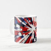 Mug Supernova Pop – Explosion Géométrique Abstraite (Devant gauche)