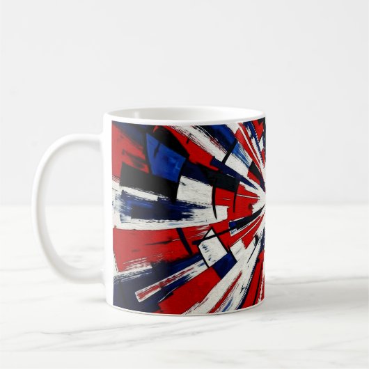 Mug Supernova Pop – Explosion Géométrique Abstraite (Gauche)