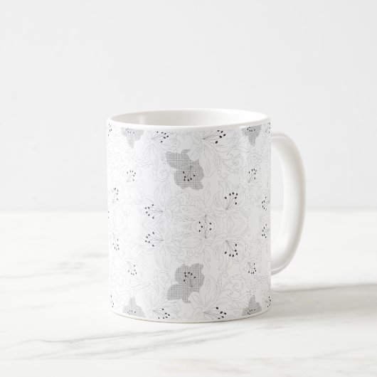 Mug Superposition de grille transparente – Texture PNG (Devant droit)