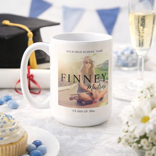 Mug Superposition du texte de la photo du diplôme