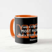 Mug Superpower LA PLUS HAUTE DIEU Personnalisé Black O (Devant gauche)