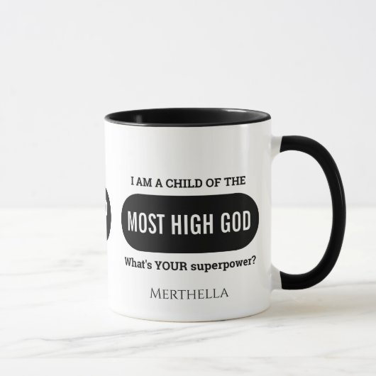 Mug Superpuissance chrétienne personnalisée (Droite)
