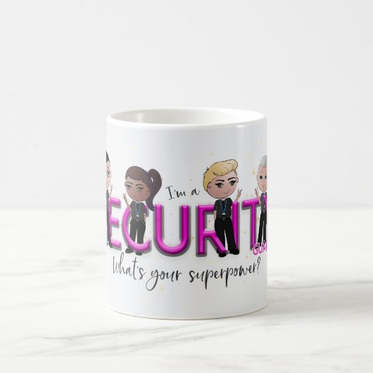 Mug Superpuissance de la Garde de sécurité mignonne (Centre)