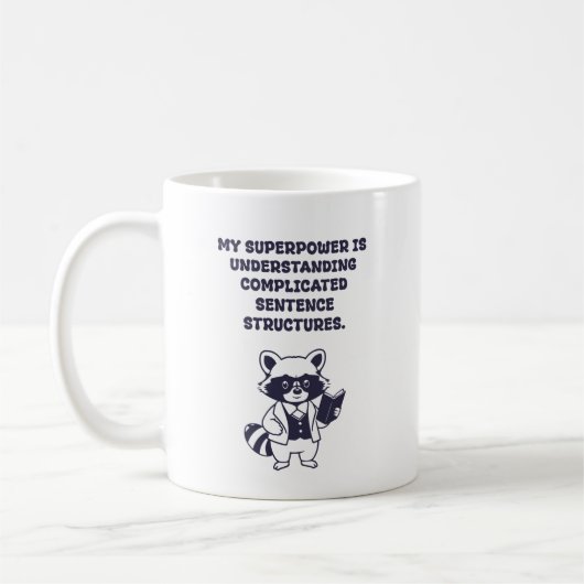 Mug Superpuissance Grammaire des structures de phrases (Gauche)