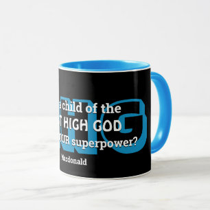 Mug Superpuissance LE DIEU LE PLUS HAUT Personnalisé B